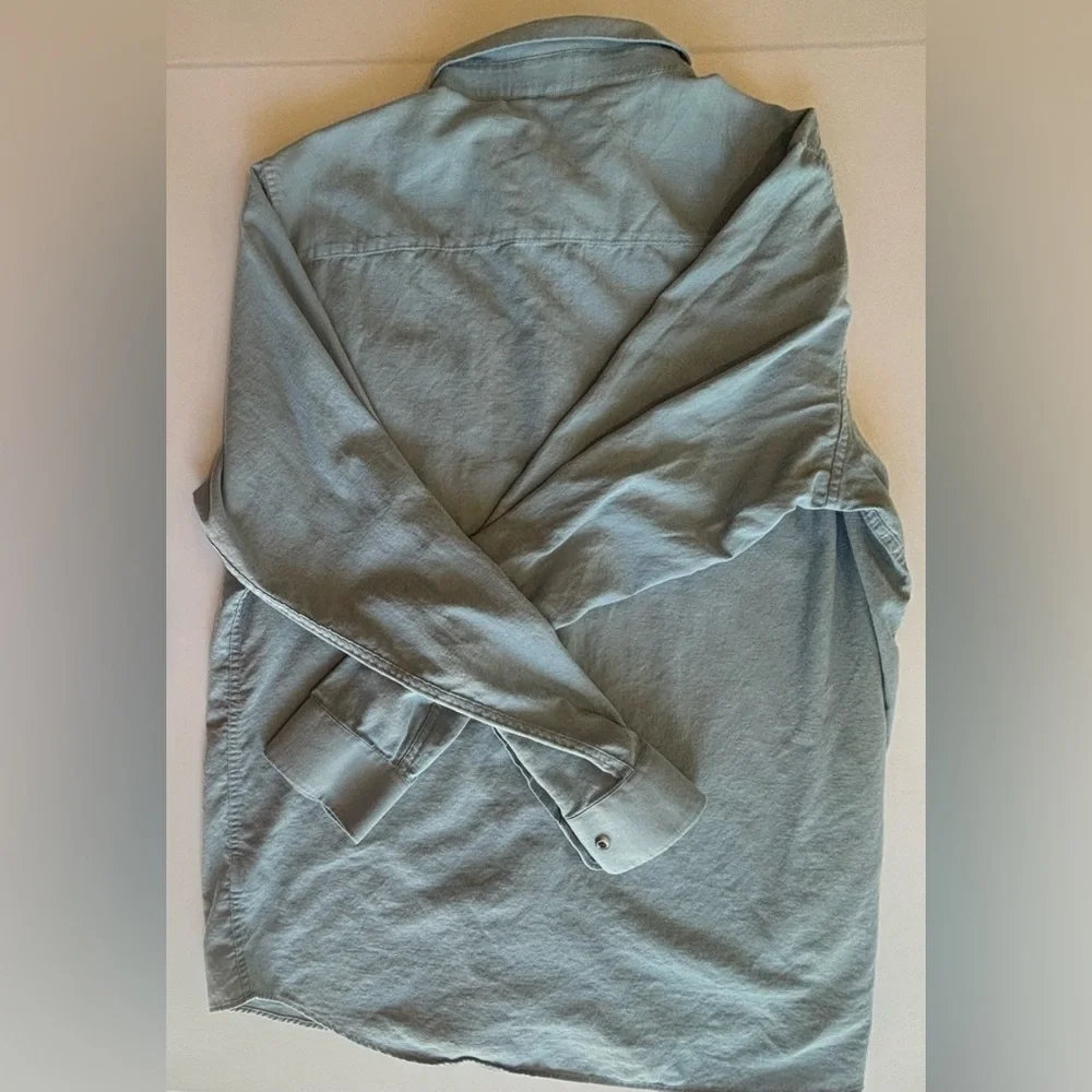 TRAVIS MATHEW Men’s Cloud Flannel Blue Collared Button Up Like New‎ Size XXL